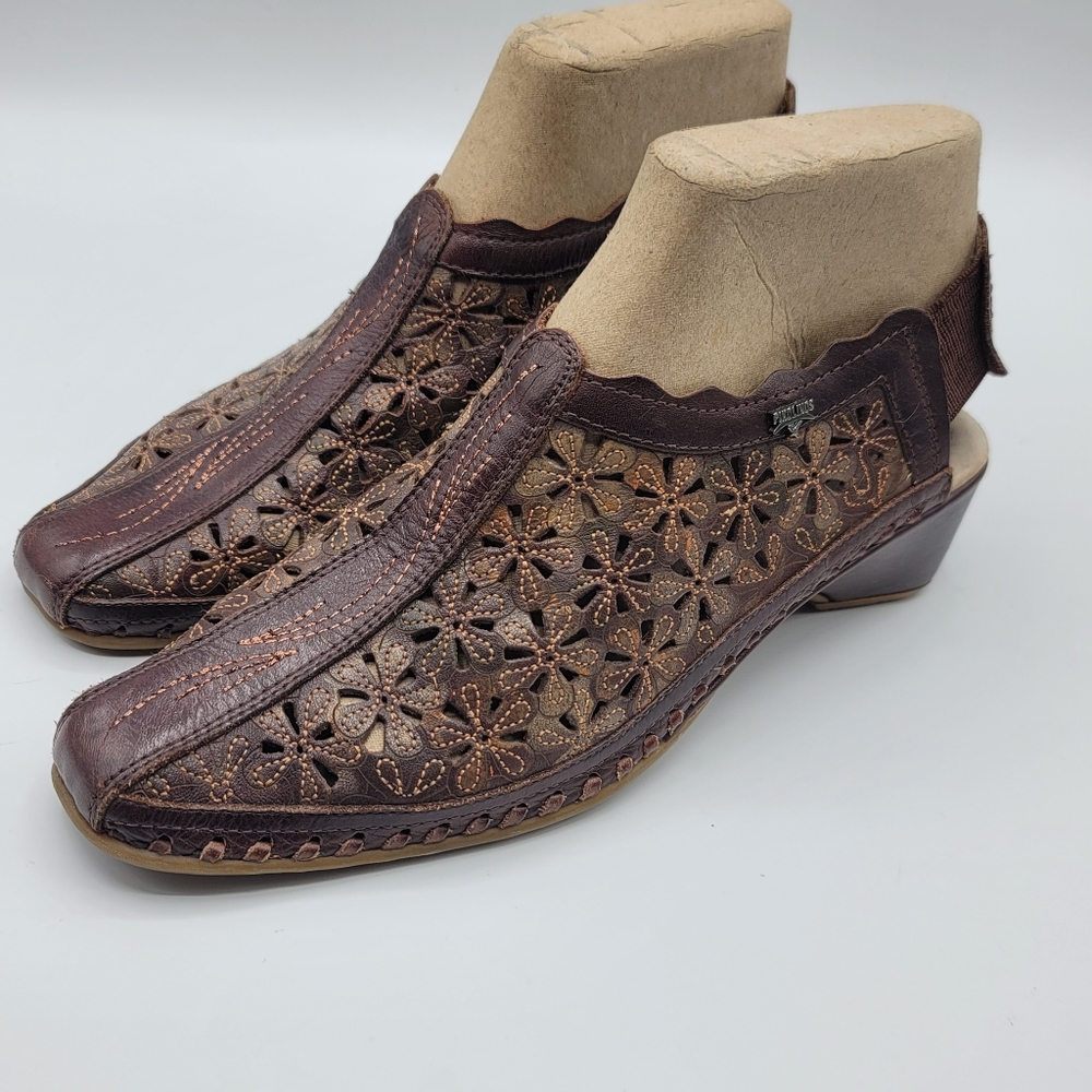 Pikolinos Romana Leather Slingback Wedge Sandals, Vintage, Womens 37 6.5 7 - Picture 11 of 16